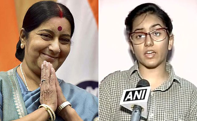 Sushma Swaraj Assures Help To Pak Girl Wanting To Become Doctor