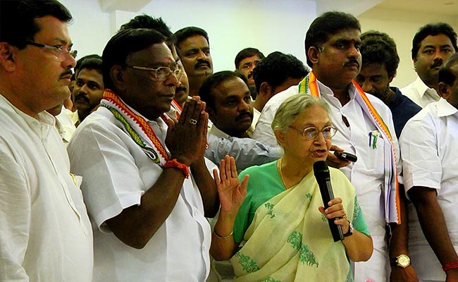 V Narayanasamy Sworn-in As Puducherry Chief Minister