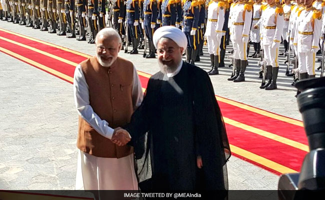 PM Narendra Modi Accorded Ceremonial Welcome In Iran