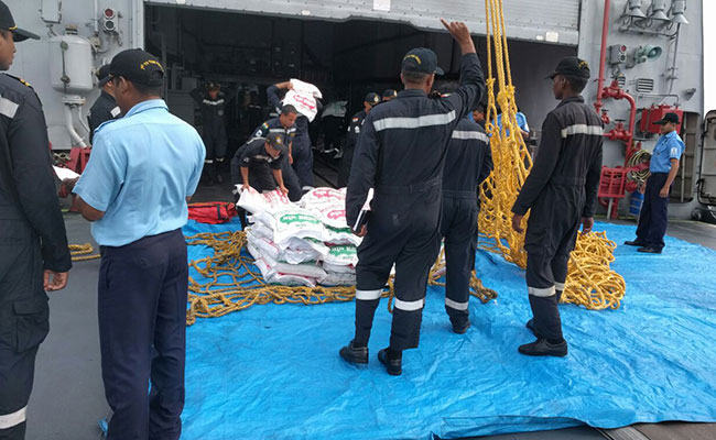 Indian Naval Ships Rush Relief Material To Cyclone-Hit Sri Lanka