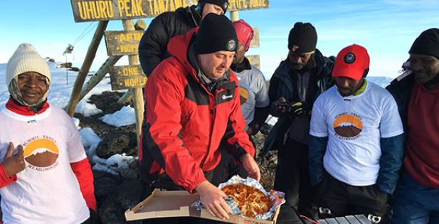 Pizza Hut Delivers Pizza to the Top of Mt. Kilimanjaro: Scores a Guinness World Record
