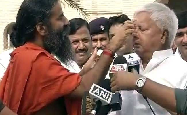 Lalu Yadav Is Model For Ramdev's Special Cream And Energy Bars