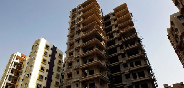 indian residential building construction site