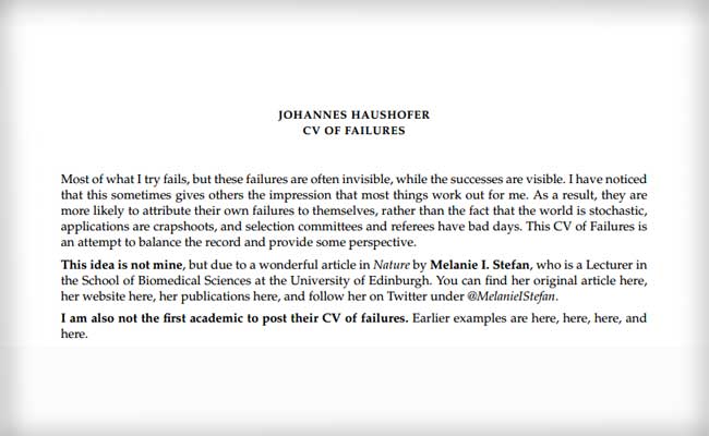 Princeton Professor Puts Resume Of His Career Lows Online. This Is Why.