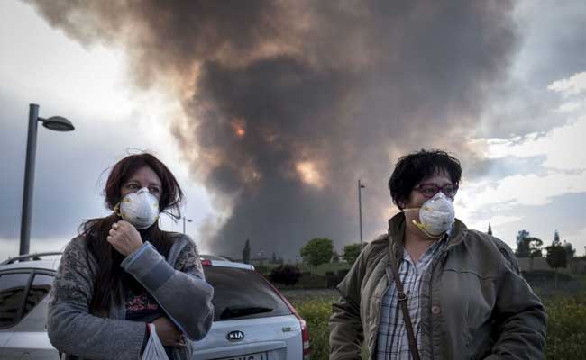 Residents Evacuated Due To Toxic Tyre Blaze In Spain Return Home