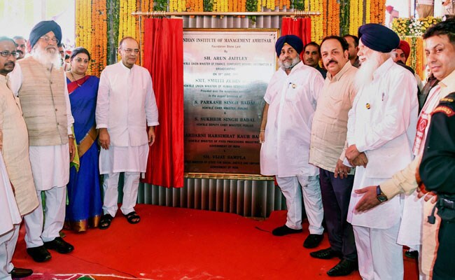 Arun Jaitley Lays Foundation Stone For New Campus Of IIM-Amritsar