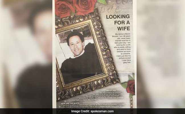 Dad Takes Out Full-Page 'Wife Wanted' Newspaper Ad For Son