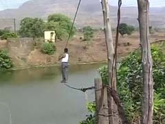 Two Ropes - The River-Crossing For A Village In Maharashtra