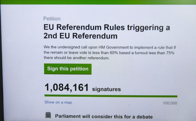 2 Million Sign UK Petition For Second EU Vote