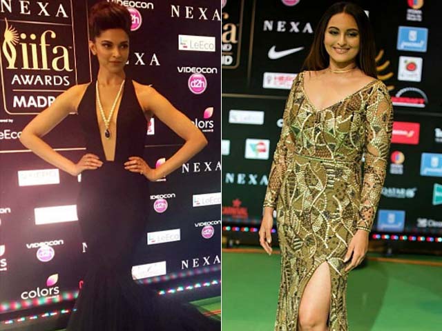 <I>Fashion Ka Jalwa</i>: Deepika, Sonakshi, Bipasha on IIFA Green Carpet