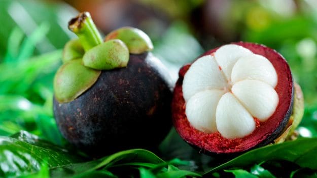 Small Weighing Machine For Weighing Of Mangosteen Stock Photo