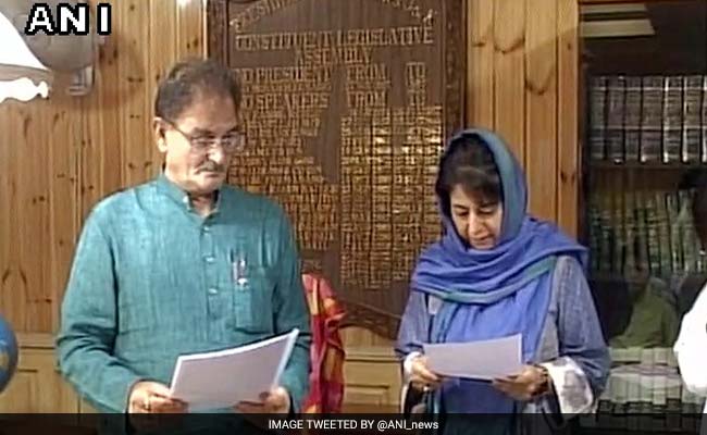 Mehbooba Mufti Takes Oath As Member Of Jammu And Kashmir Assembly