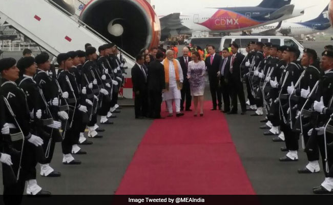 PM Modi Arrives In Mexico