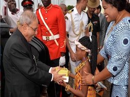 Pranab Mukherjee Becomes First Indian President To Visit Ghana Pranab Mukherjee Becomes First Indian President To Visit Ghana