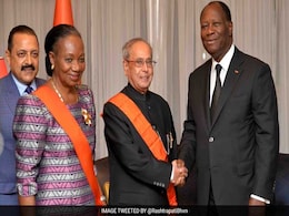 President Pranab Mukherjee Awarded Highest Honour Of Cote D'Ivoirie President Pranab Mukherjee Awarded Highest Honour Of Cote D'Ivoirie