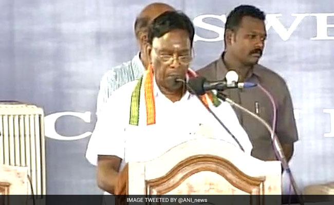 V Narayanasamy Sworn-In As Puducherry Chief Minister, Dismisses Protest Reports