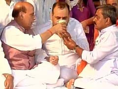 Rajnath Singh At His Side, BJP Lawmaker Maheish Girri Ends Hunger Strike