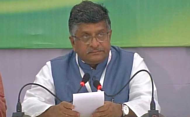 Digital Transactions Soar Up To 1,000 Per Cent Since November 8: Ravi Shankar Prasad