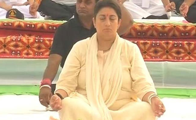 Smriti Irani Leads Yoga Day Celebrations In Madhya Pradesh