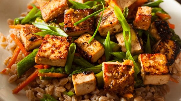 tofu with rice
