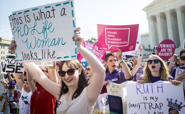 Women Celebrate US Supreme Court Ruling On Abortion Rights
