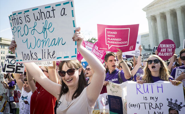 Women Celebrate US Supreme Court Ruling On Abortion Rights