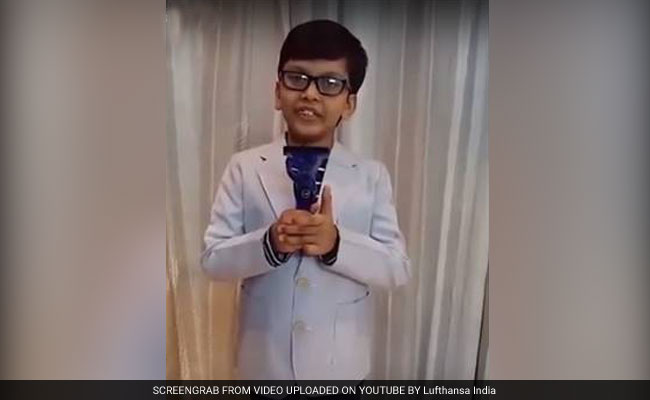 9-Year-Old Indian Boy Makes Lufthansa's In-Flight Announcement