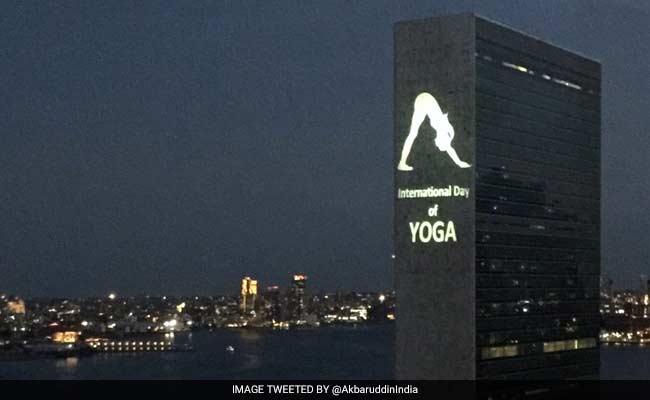 Parvatasana Lights Up United Nations Building Ahead Of International Yoga Day