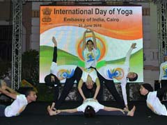 International Yoga Day Celebrated In Egypt's Indian Embassy