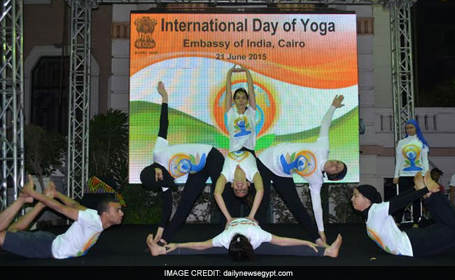 International Yoga Day Celebrated In Egypt's Indian Embassy