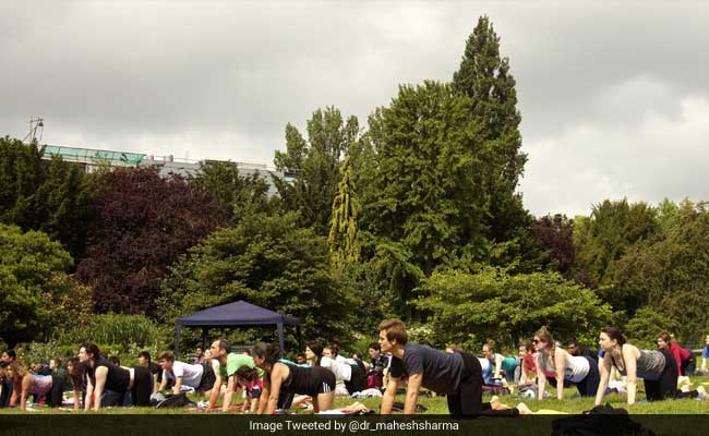 Yoga Camp Held In Oxford Ahead Of International Yoga Day