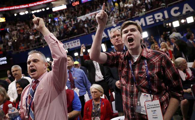 Uproar At Republican Convention As Anti-Trump Delegates Revolt