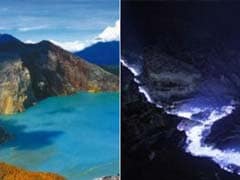 This Volcano Puts On Spectacular Blue Light Show
