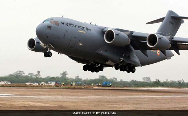 Special Air Force Aircraft With Medical Equipment For China At Hindon Airbase