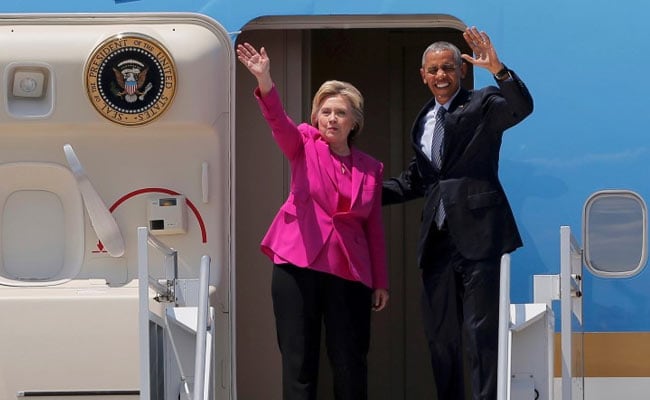 President Barack Obama Joins Hillary Clinton To Campaign In North Carolina