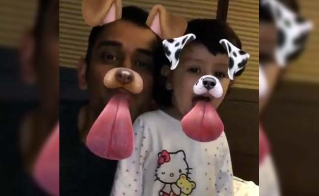 M S Dhoni, Baby Ziva's Little Snapchat Adventure is Cuteness Overload
