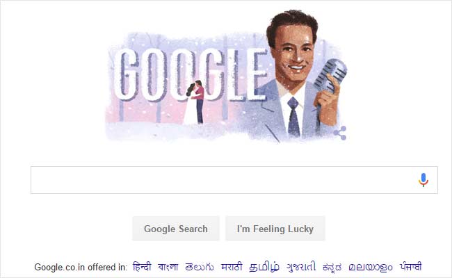 Google Pays Homage To Legendary Playback Singer Mukesh On His 93rd Birthday
