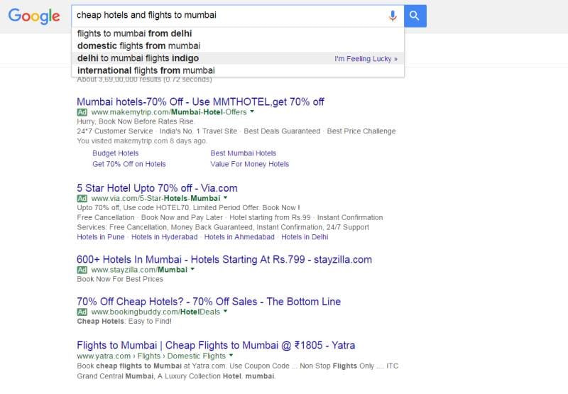 गूगल पर अब सस्ते फ्लाइट व होटल ढूंढना हुआ और आसान