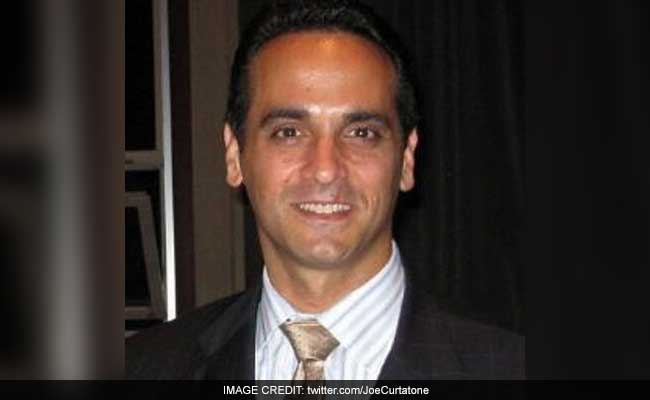 Police Protest Black Lives Matter Banner At City Hall