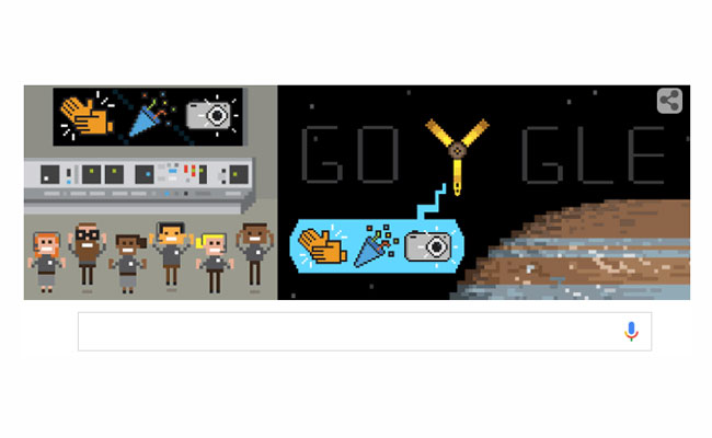 Juno Enters Jupiter's Orbit And Google Puts It On Homepage