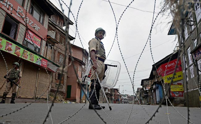 Image result for Curfew in Kashmir