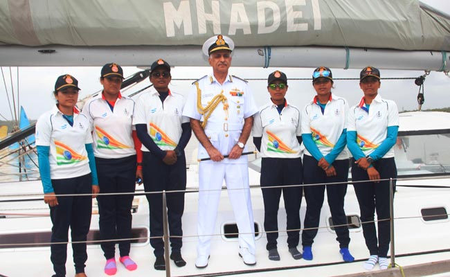 महादेई नौका पर अभियान को पूरा कर नौसेना की महिलाओं का दल लौटा