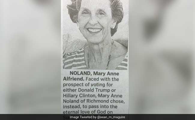 She Chose Death Over Voting For Trump Or Clinton, Says Obit