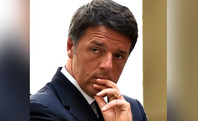 Italy's Prime Minister Matteo Renzi At Presidential Palace To Offer Resignation