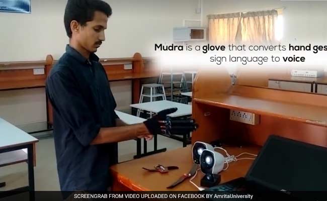 'Smart Glove' For Speech Impaired Developed By B.Tech Students