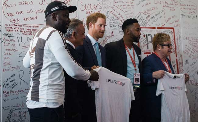 Prince Harry And Elton John Speak Out At AIDS Summit