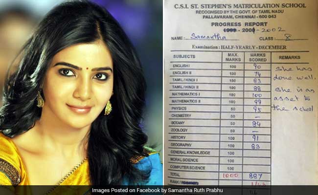 Samantha Sex Videos Com Telugu - South Star Samantha Found Her Old Report Cards, Posted Them on Facebook