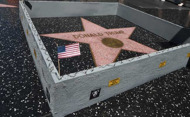 Artist Builds Wall Around Trump's Hollywood Star