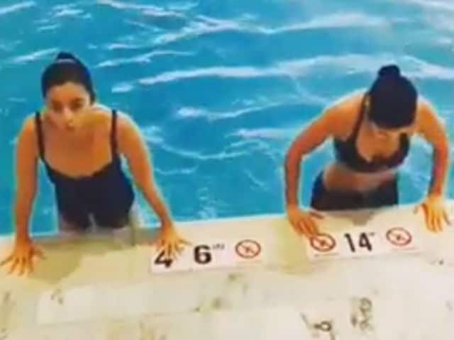Katrina and Alia's Pool Aerobics Video Will Give You Fitness Goals