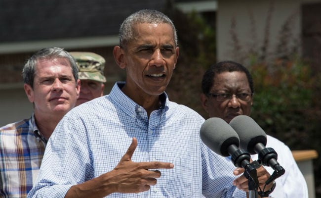 Barack Obama Visits Flood-Hit Louisiana